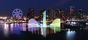 Support for Docklands fountain show