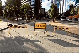Stadium blocks access
