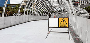 Webb Bridge resurfacing slip up