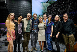 Liam Neeson welcomed to Docklands Studios