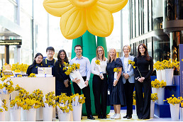 Melbourne’s tallest daffodil blooms at Collins Square