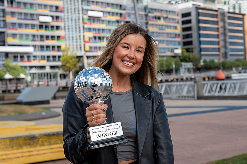 Docklands filmmaker Emily-Kate Murphy returns from New York with major award for debut feature