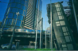 Melbourne farewells iconic upside-down tram artwork on Spencer St