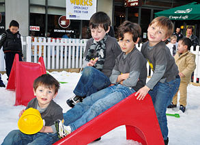 High energy snow play at Harbour Town