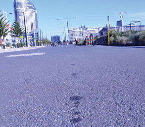 Follow the oily drip road