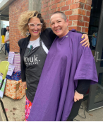 Ali’s brave shave raises awareness for breast cancer